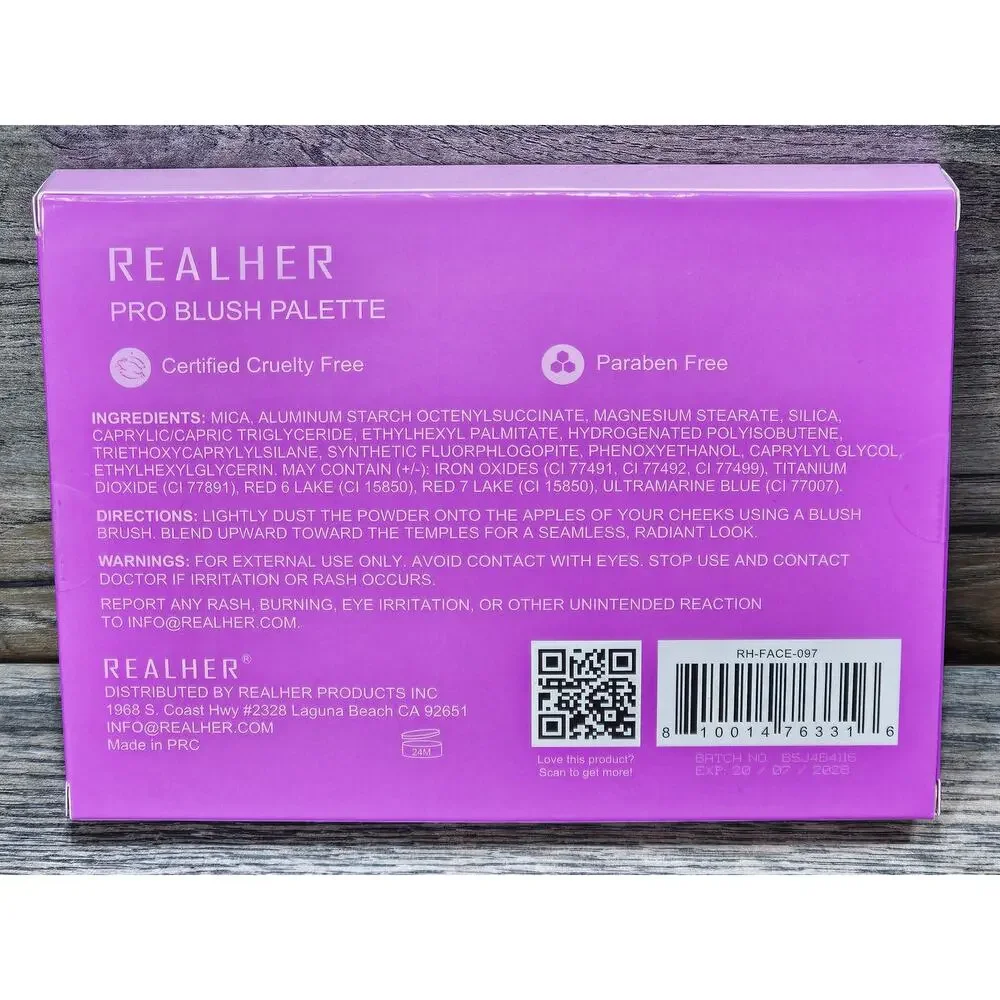 Real Her RealHer You Are Brilliant Pro Blush Palette 6 Shades  18g / 0.66oz